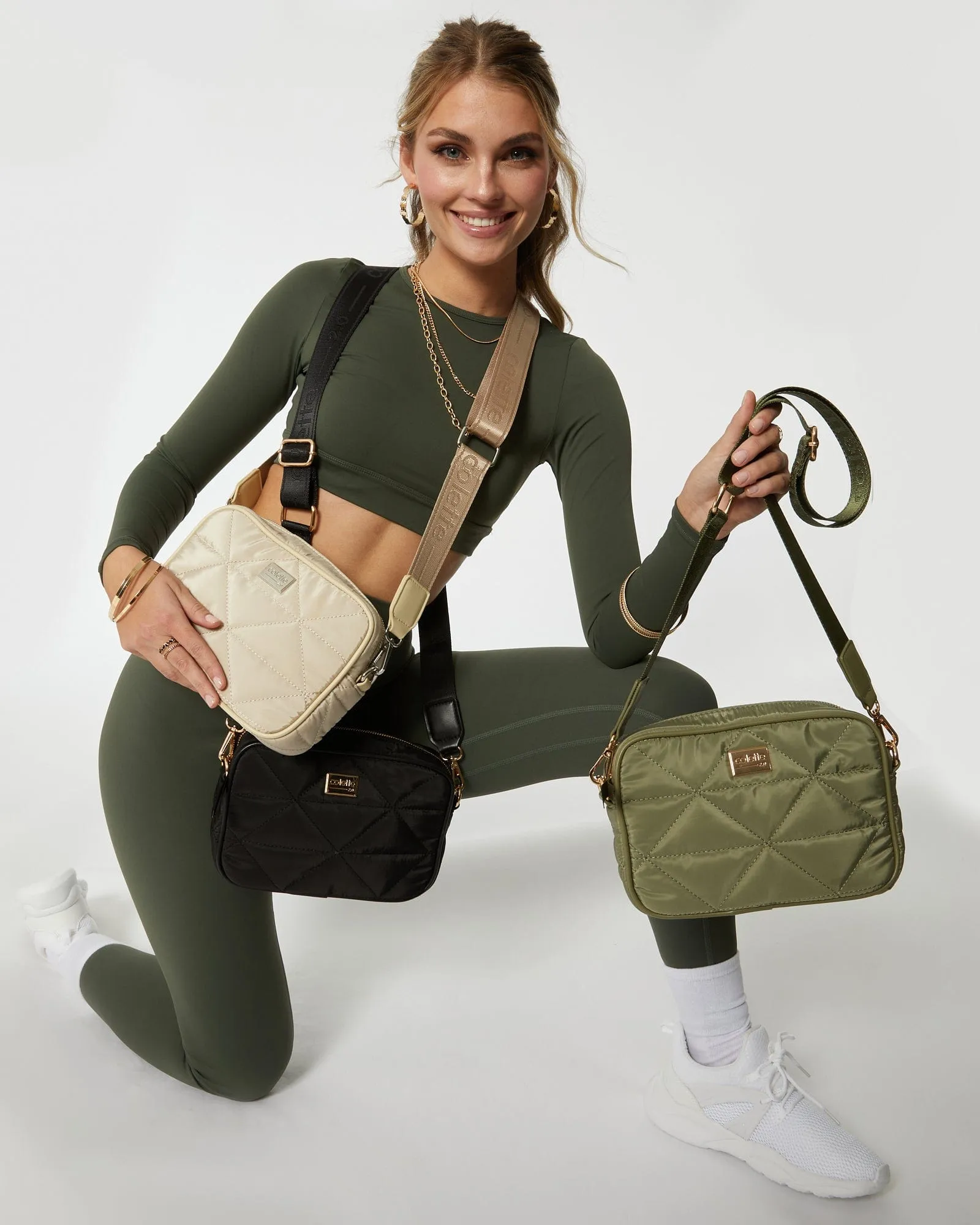 Black Alison Sports Crossbody Bag