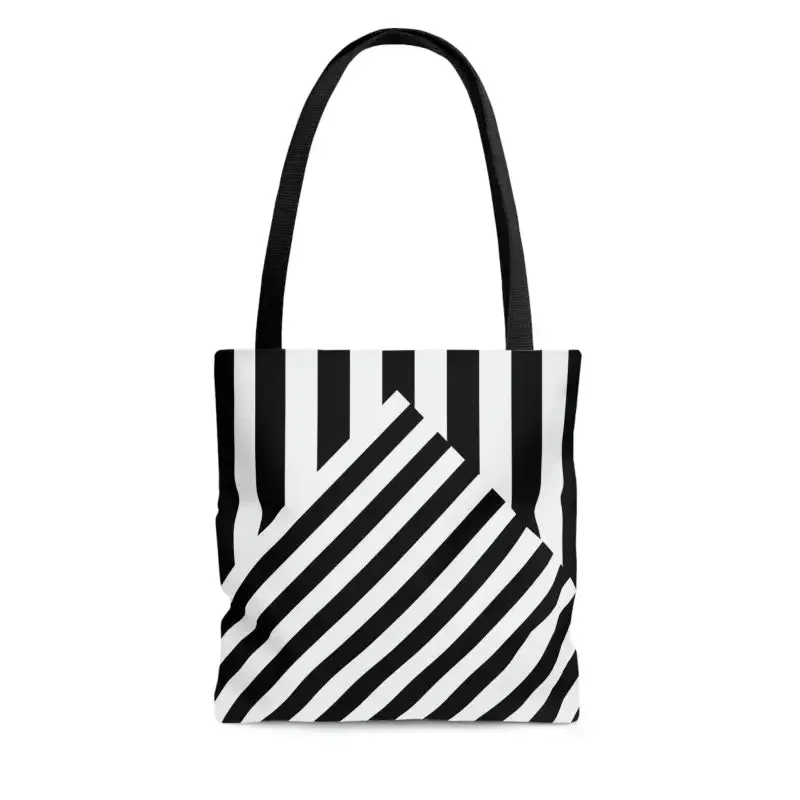 Bold Black Striped Tote Bag