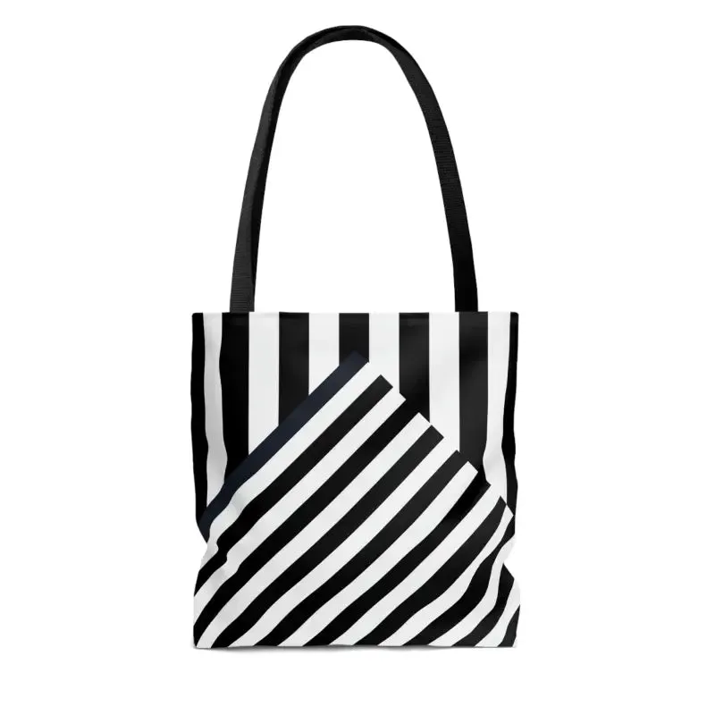 Bold Black Striped Tote Bag