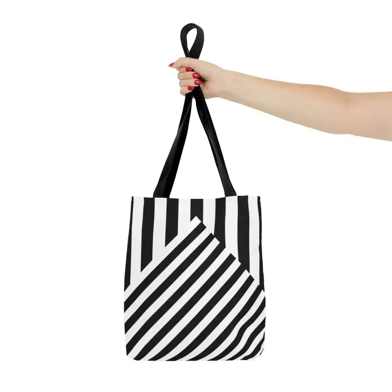 Bold Black Striped Tote Bag