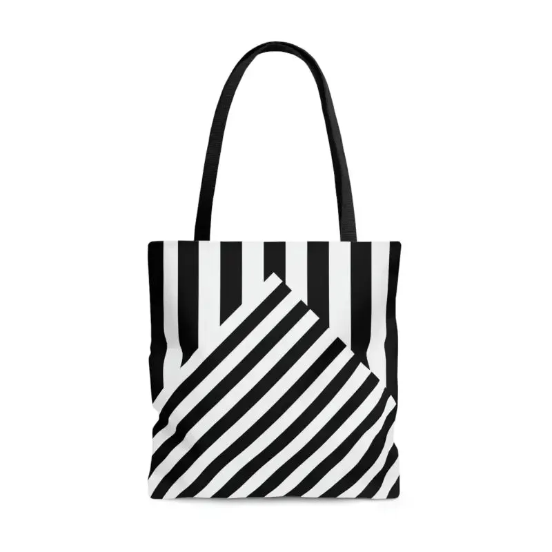 Bold Black Striped Tote Bag