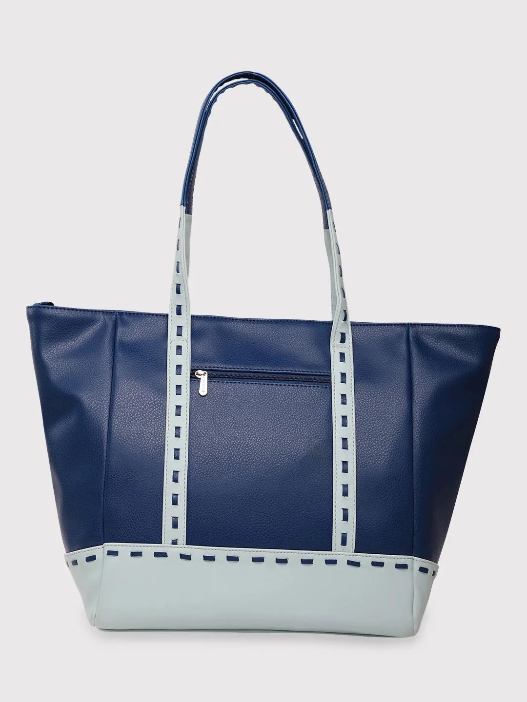 Caprese Lucca Tote Medium Solid Women'S Office Handbag Navy