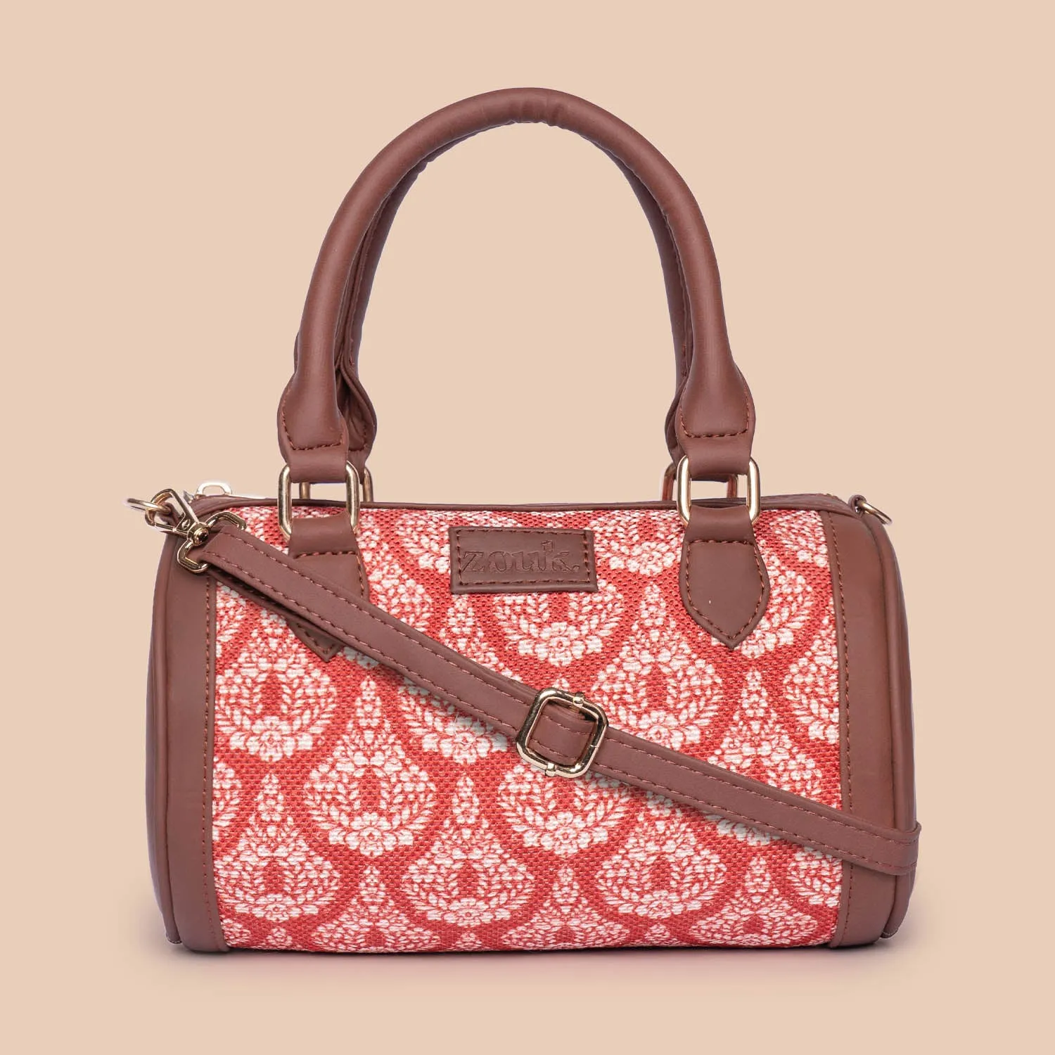 Chanderi Phool Statement Satchel (Small)