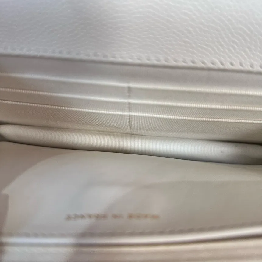 Chanel Chip White Poker Badge WOC Crossbody Bag 19cm