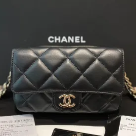 Chanel Classic Black Quilted Leather Flap Bag Medium