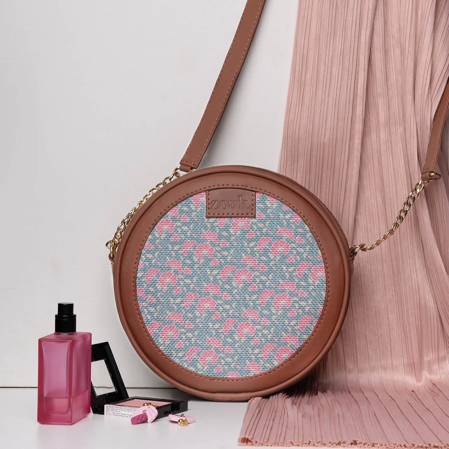 Chettinad Florals Round Sling Bag