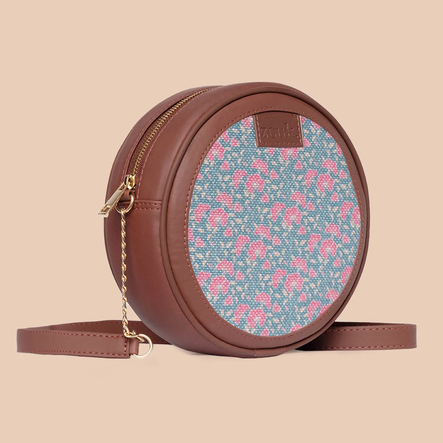 Chettinad Florals Round Sling Bag