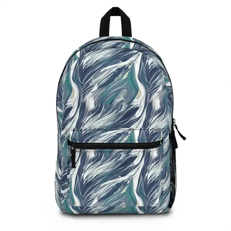 Chic Greenish Marble Pattern Backpack