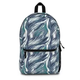 Chic Greenish Marble Pattern Backpack