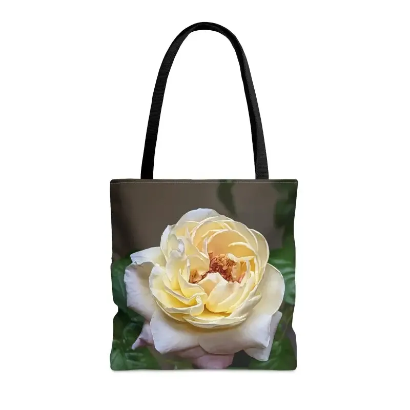 Chic Trendy Rose Flower Tote Bag