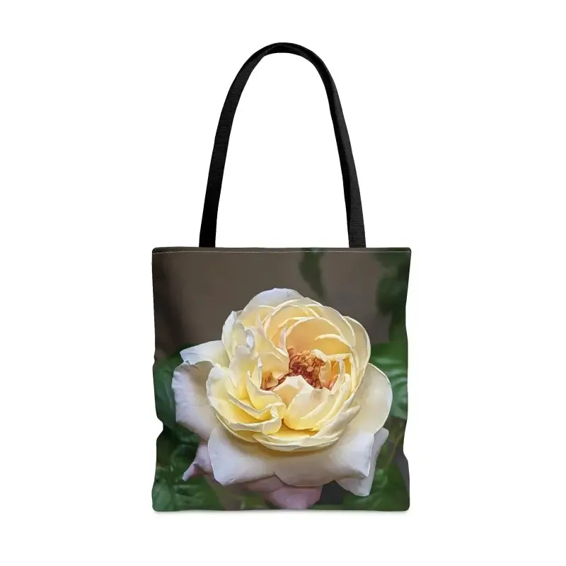 Chic Trendy Rose Flower Tote Bag