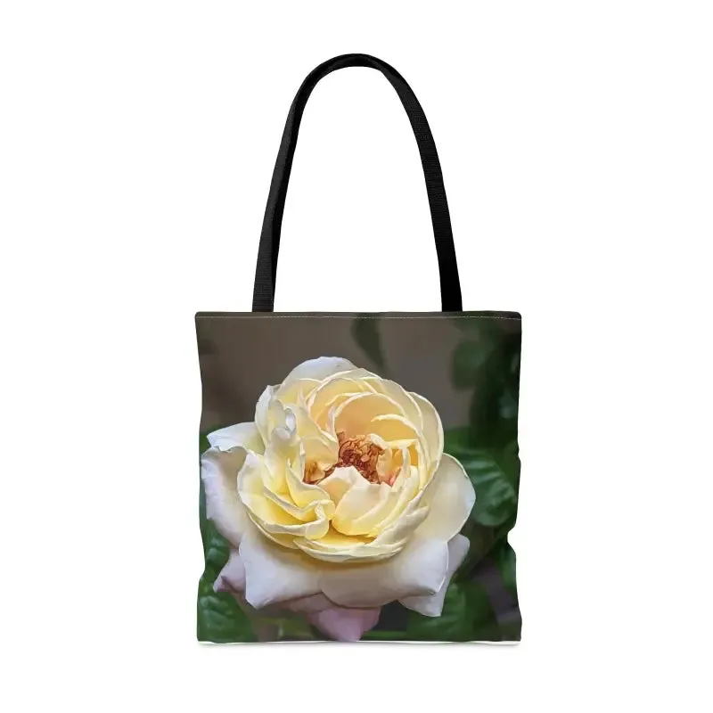 Chic Trendy Rose Flower Tote Bag