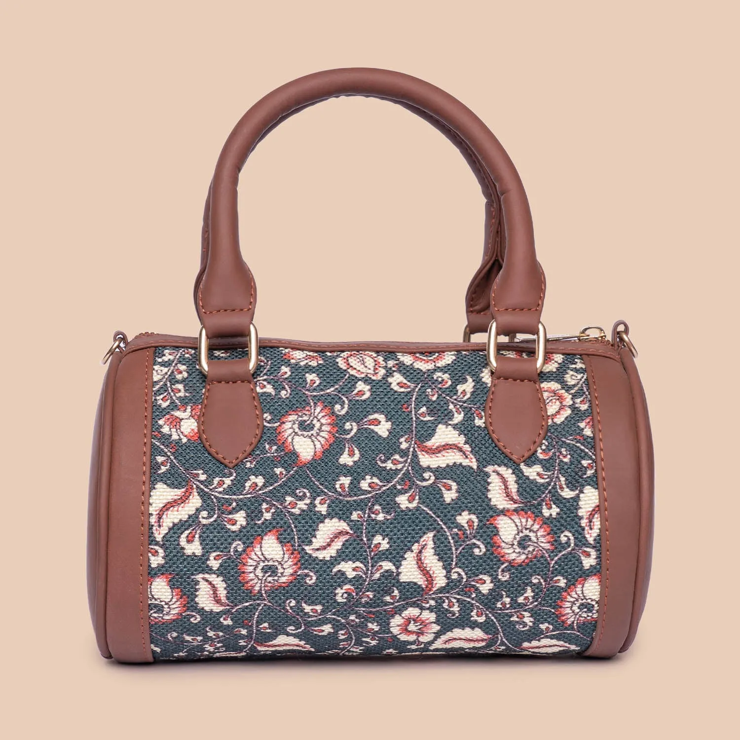 Chittoor Blue Kalamkari Statement Satchel (Small)