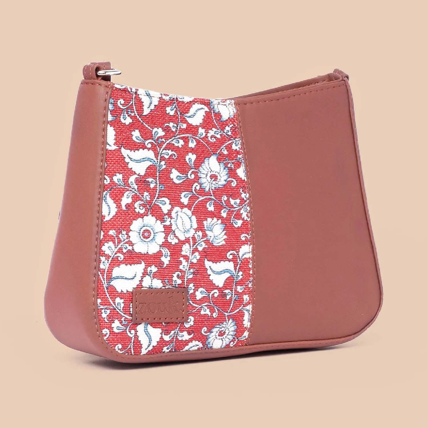 Chittoor Red Kalamkari Boat Sling Bag