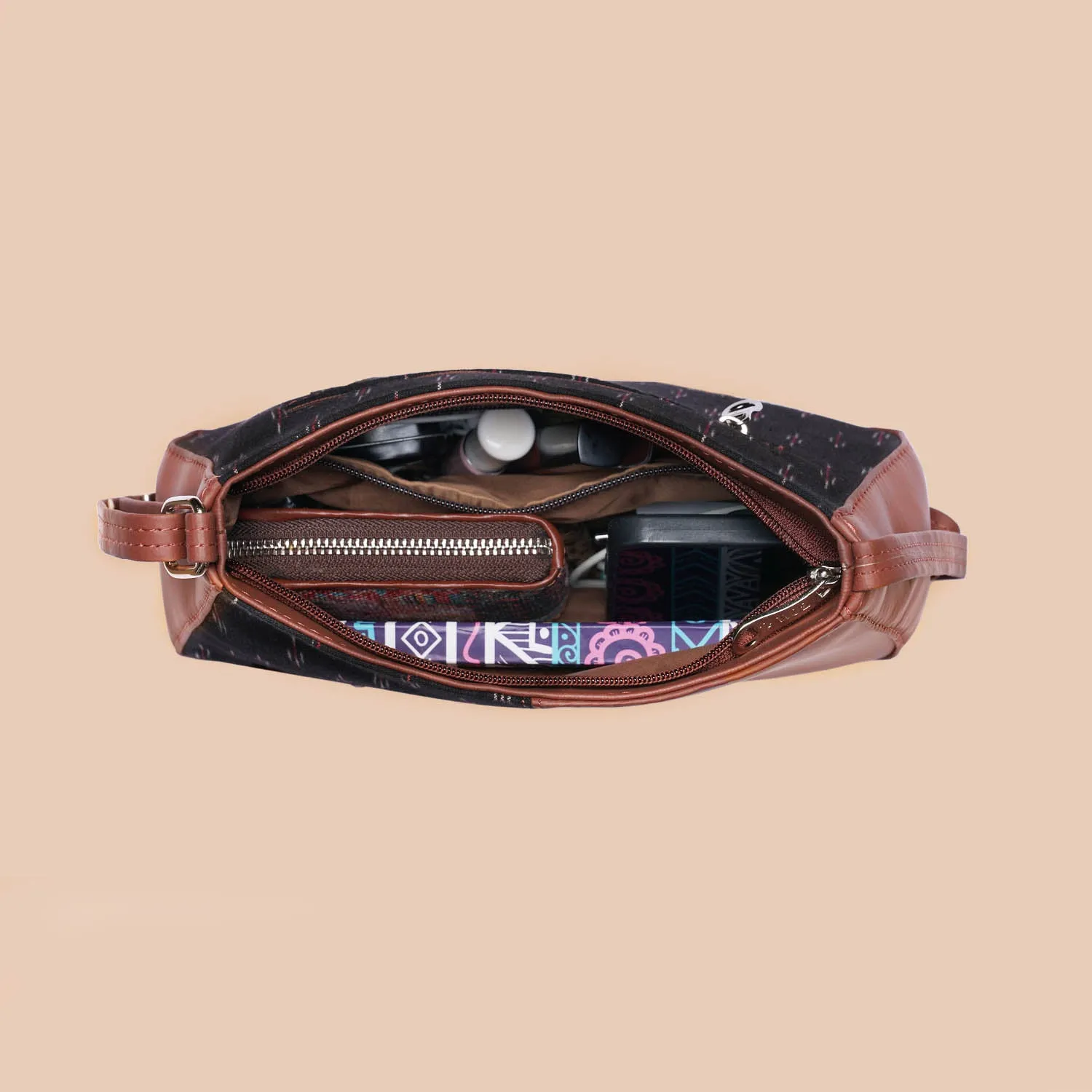 Chittoor Red Kalamkari Boat Sling Bag