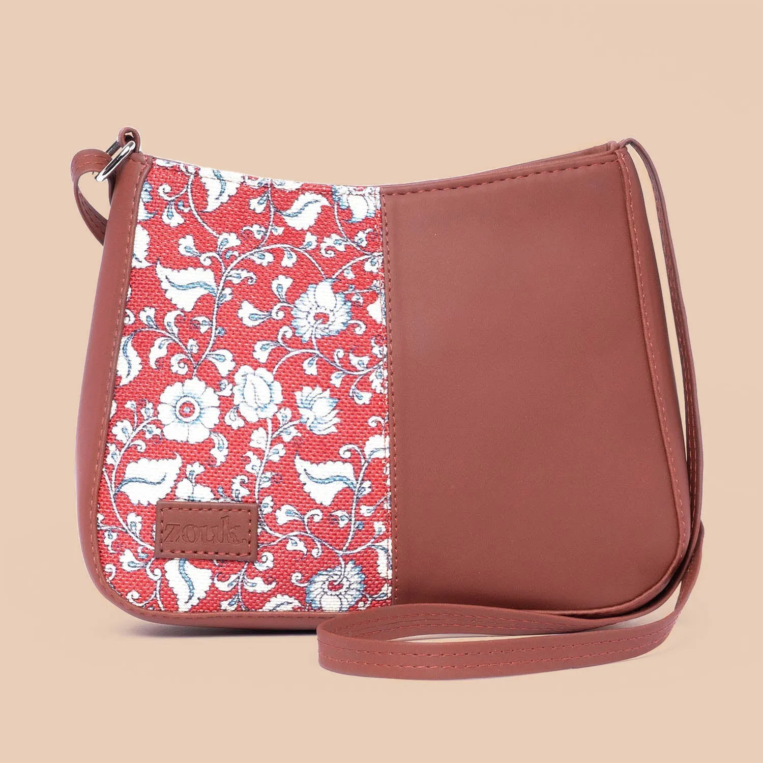 Chittoor Red Kalamkari Boat Sling Bag