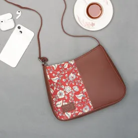 Chittoor Red Kalamkari Boat Sling Bag