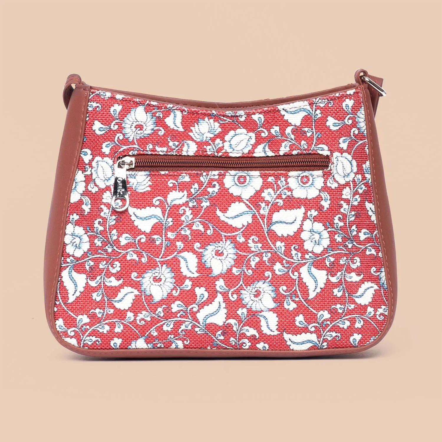 Chittoor Red Kalamkari Boat Sling Bag