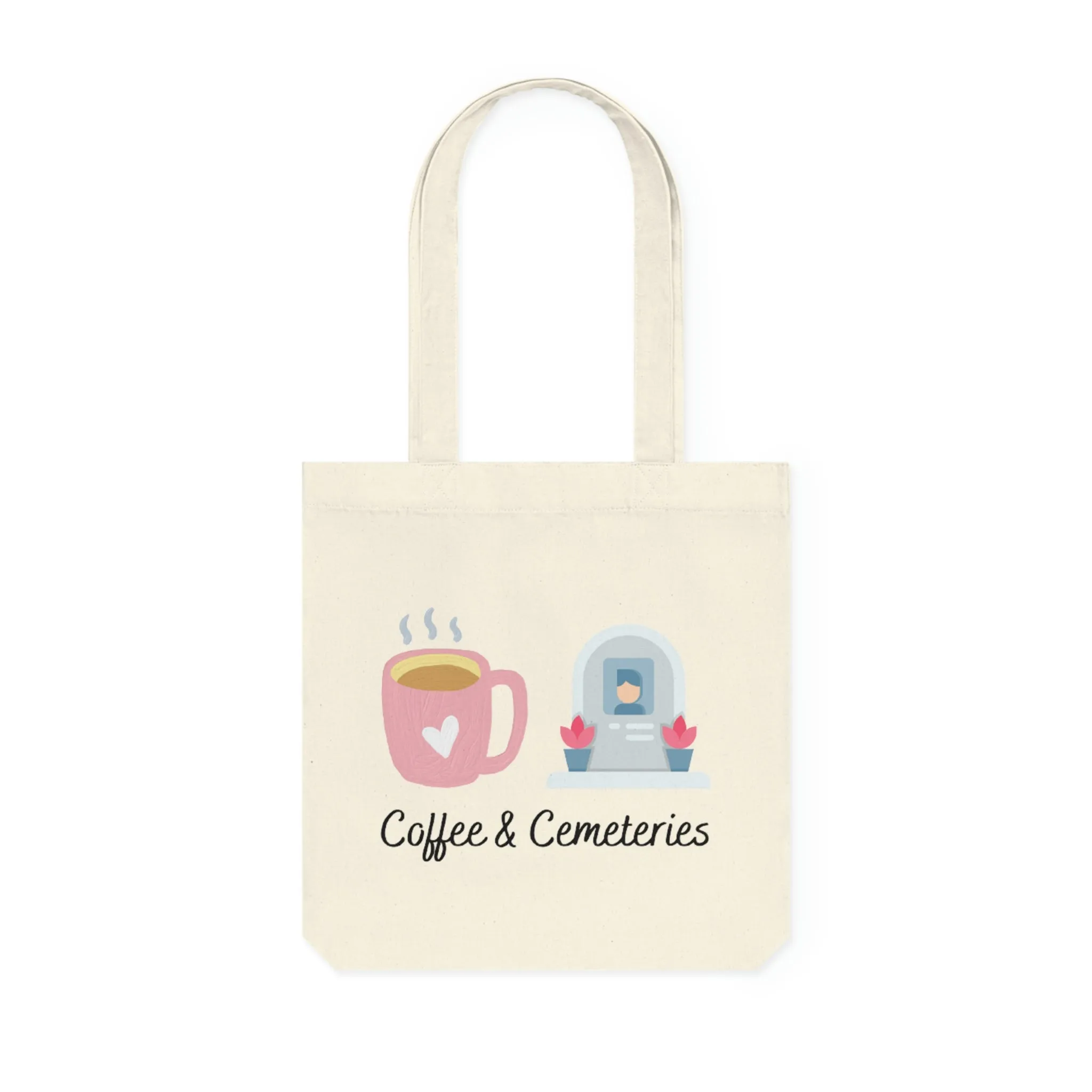 Coffee & Cemeteries Woven Tote Bag