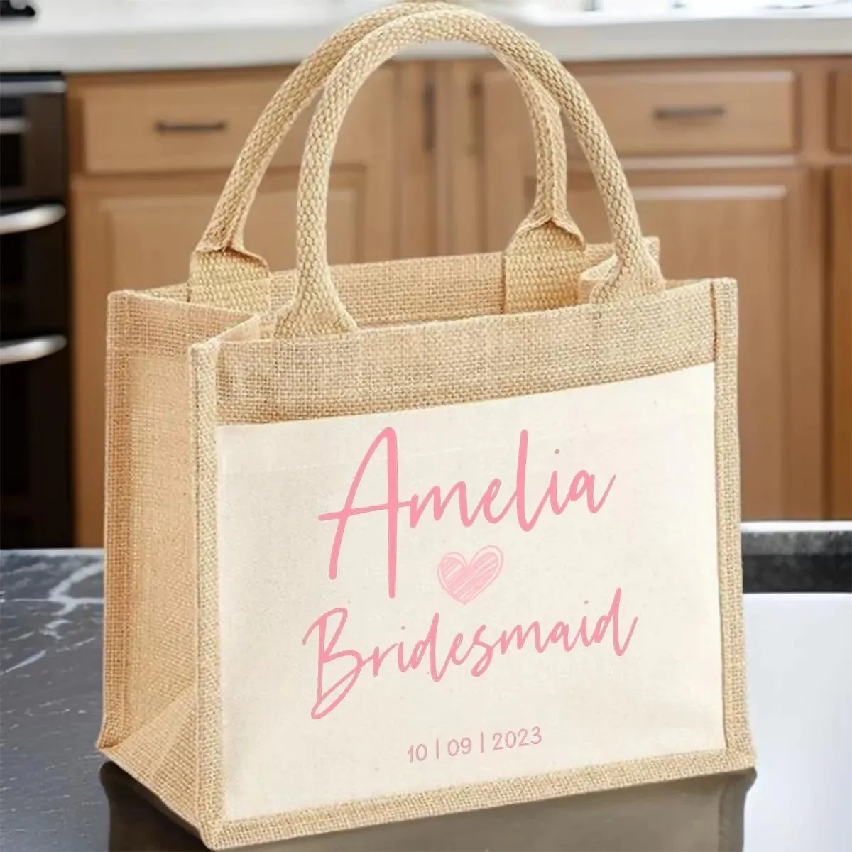 Customisable Hen Party Tote - Bridesmaids & Bride's Mum - Elegant Pink Motif