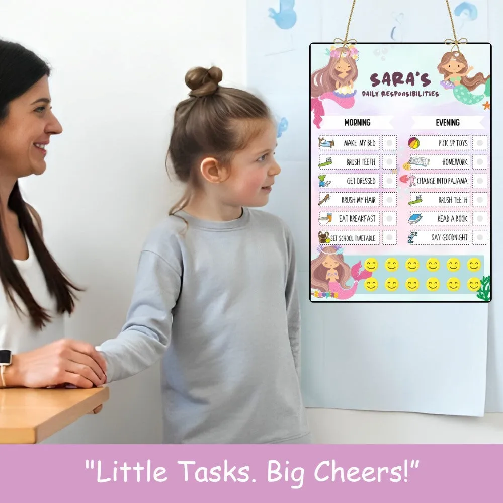 Daily Reward Chart Personalised  –  Mermaid Cove