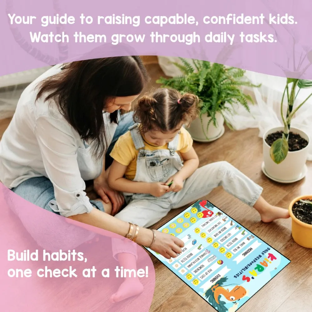 Daily Reward Chart Personalised  –  Roar and explore