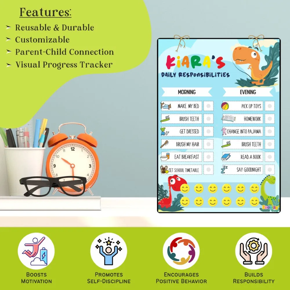 Daily Reward Chart Personalised  –  Roar and explore
