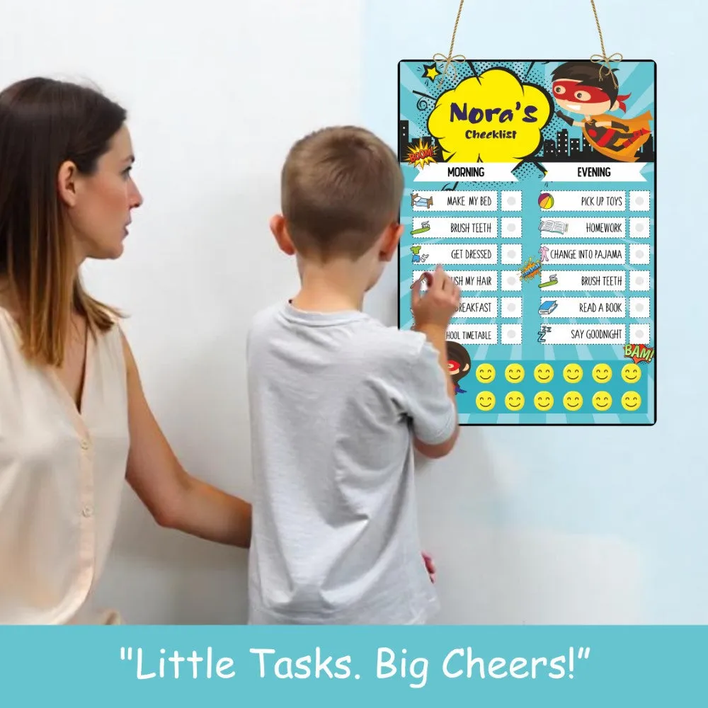 Daily Reward Chart Personalised  –  Superkid edition