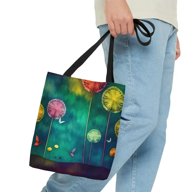 Dandelions Dancing Tote Bag in s m l Sizes