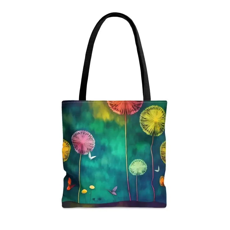Dandelions Dancing Tote Bag in s m l Sizes