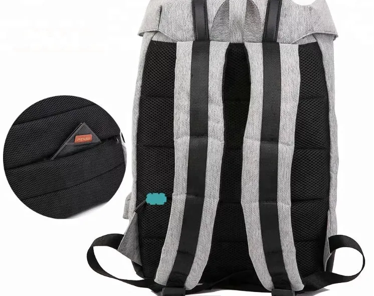 DUSTY MAE USB PORT CHARGEABLE BACKPACK (GREY) Limited Edition