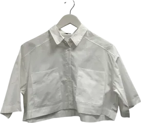 Fashion Nova White Busy Weekends Poplin Shirt UK XS