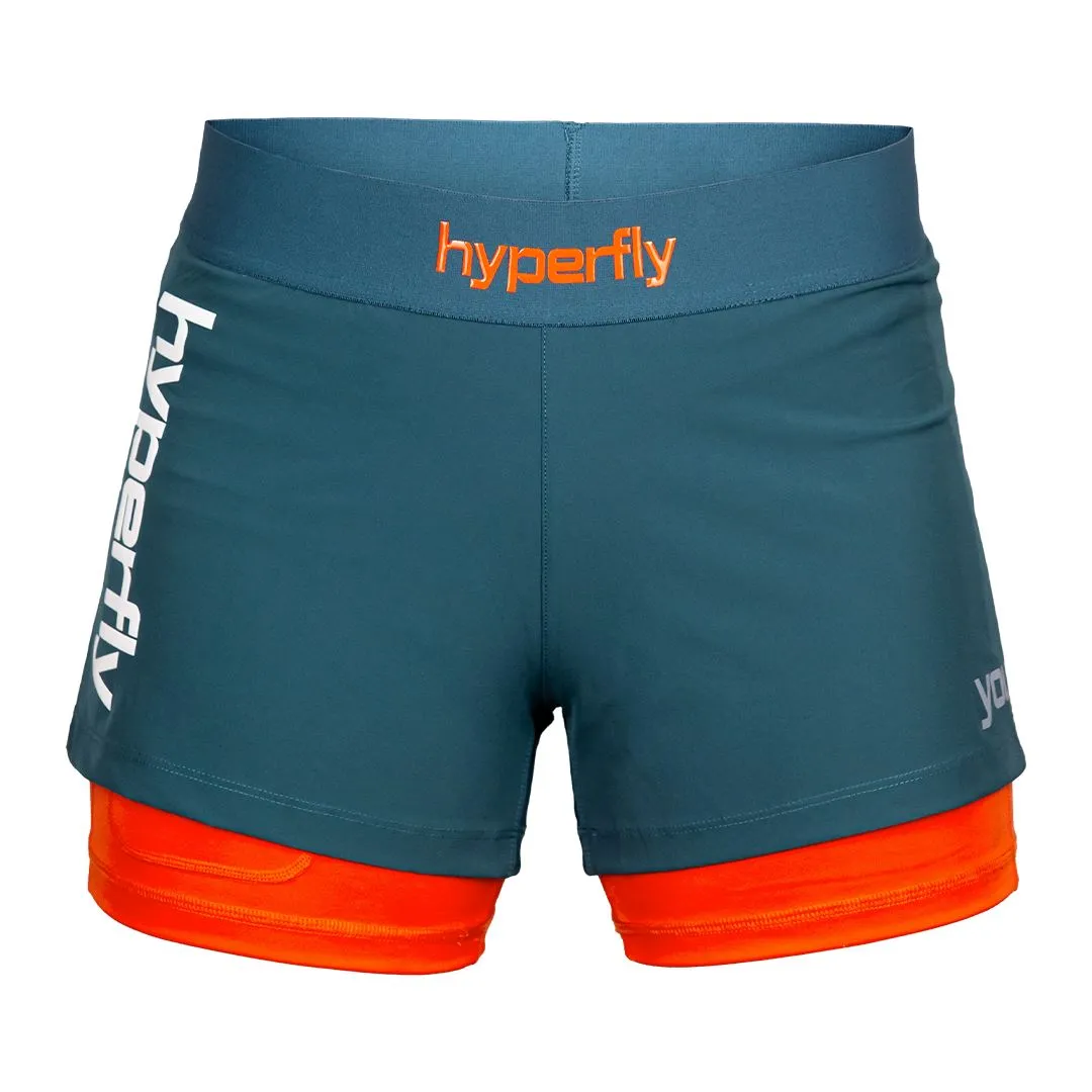 FlyGirl Fight Shorts Verdigris