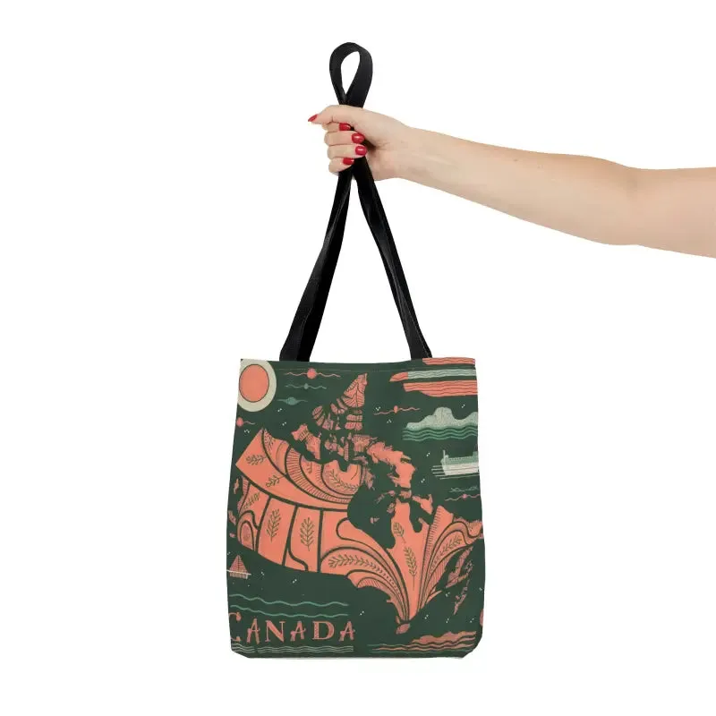 Foxy Tote Bag Map of Canada Chic Companion
