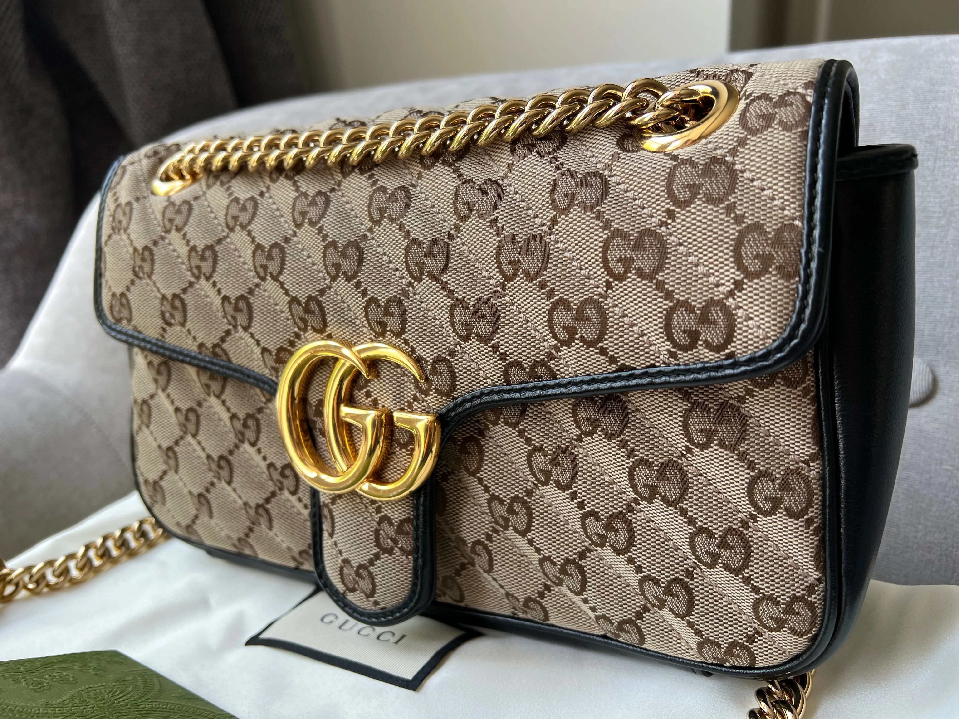 Gucci GG Beige Marmont Small Shoulder Bag (RRP £1,570)