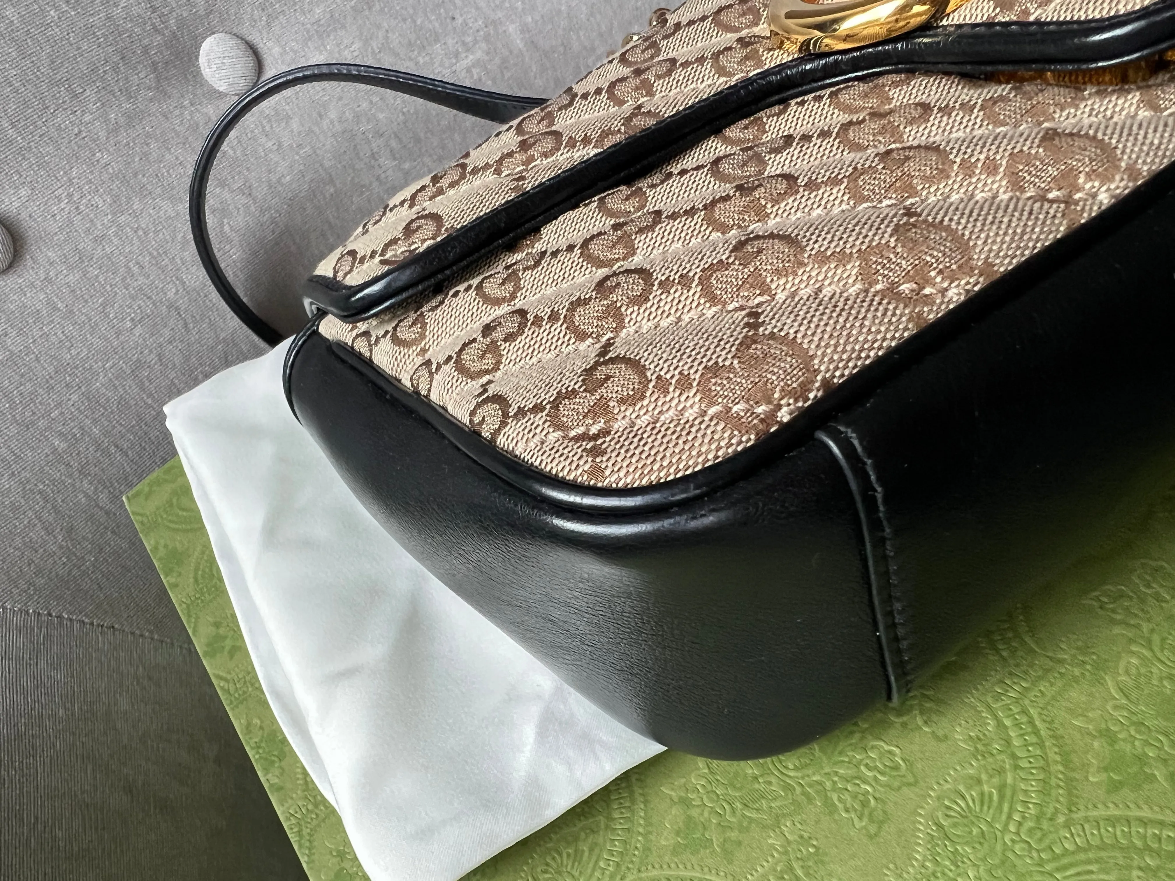 Gucci GG Beige Marmont Small Shoulder Bag (RRP £1,570)