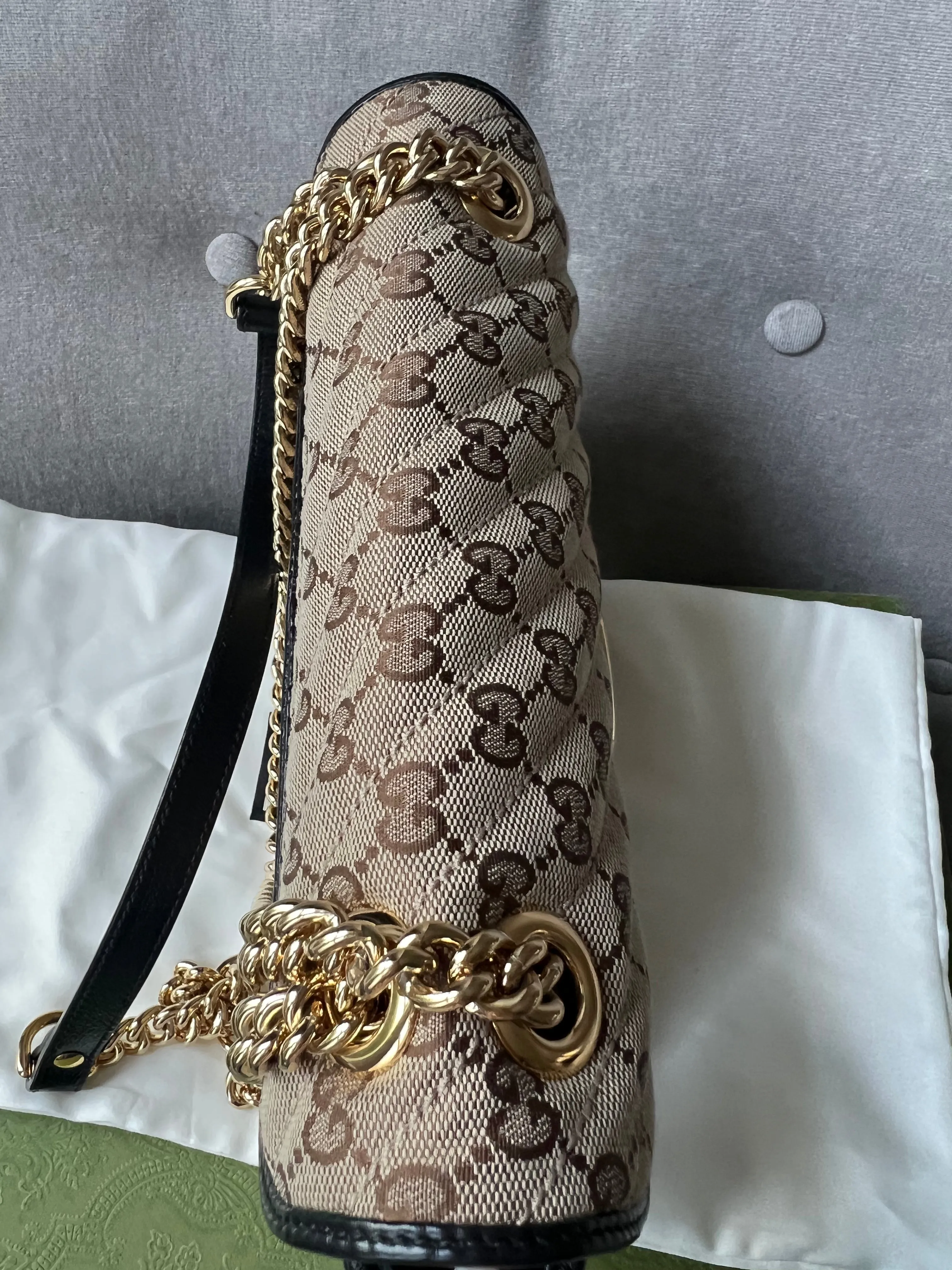 Gucci GG Beige Marmont Small Shoulder Bag (RRP £1,570)