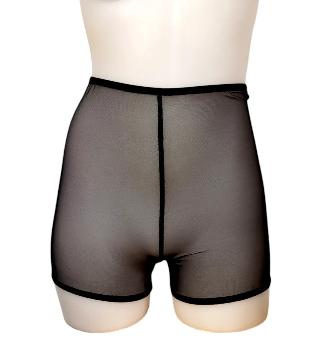 High Waisted Mesh Short - Black