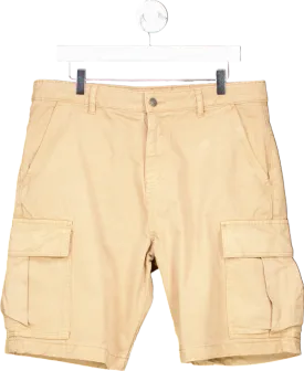 Jack Wills Beige Cargo Shorts UK L