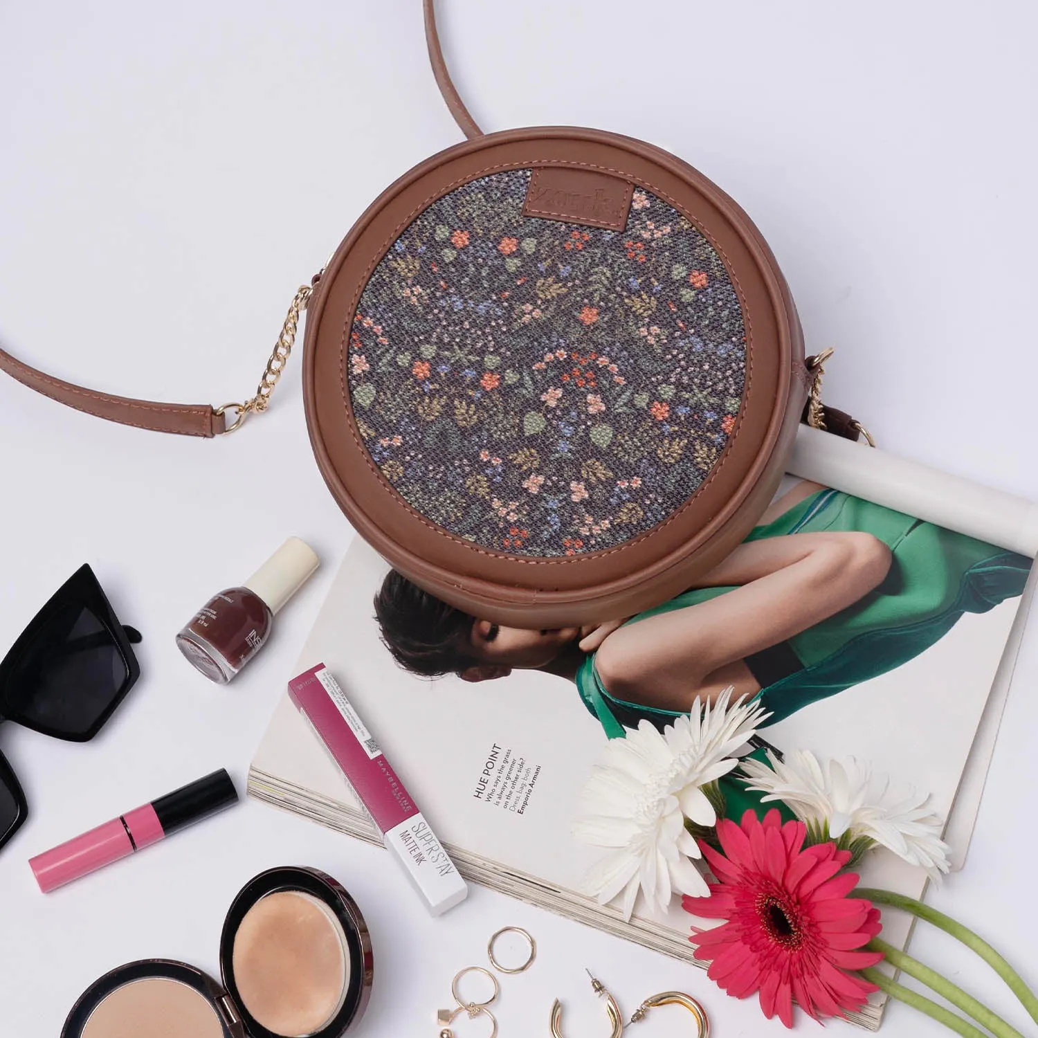 Kashmir Royals Round Sling Bag