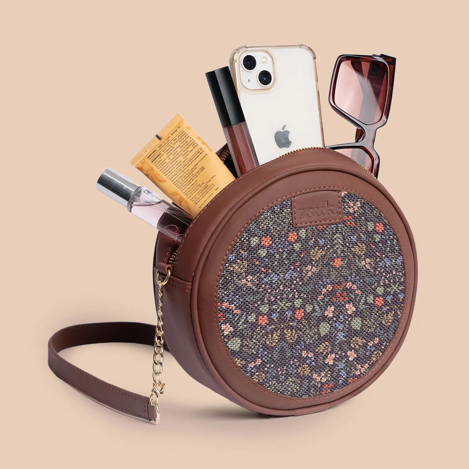 Kashmir Royals Round Sling Bag