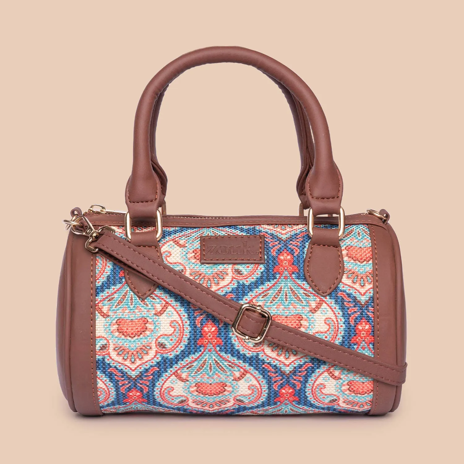Kovil Blue Statement Satchel (Small)