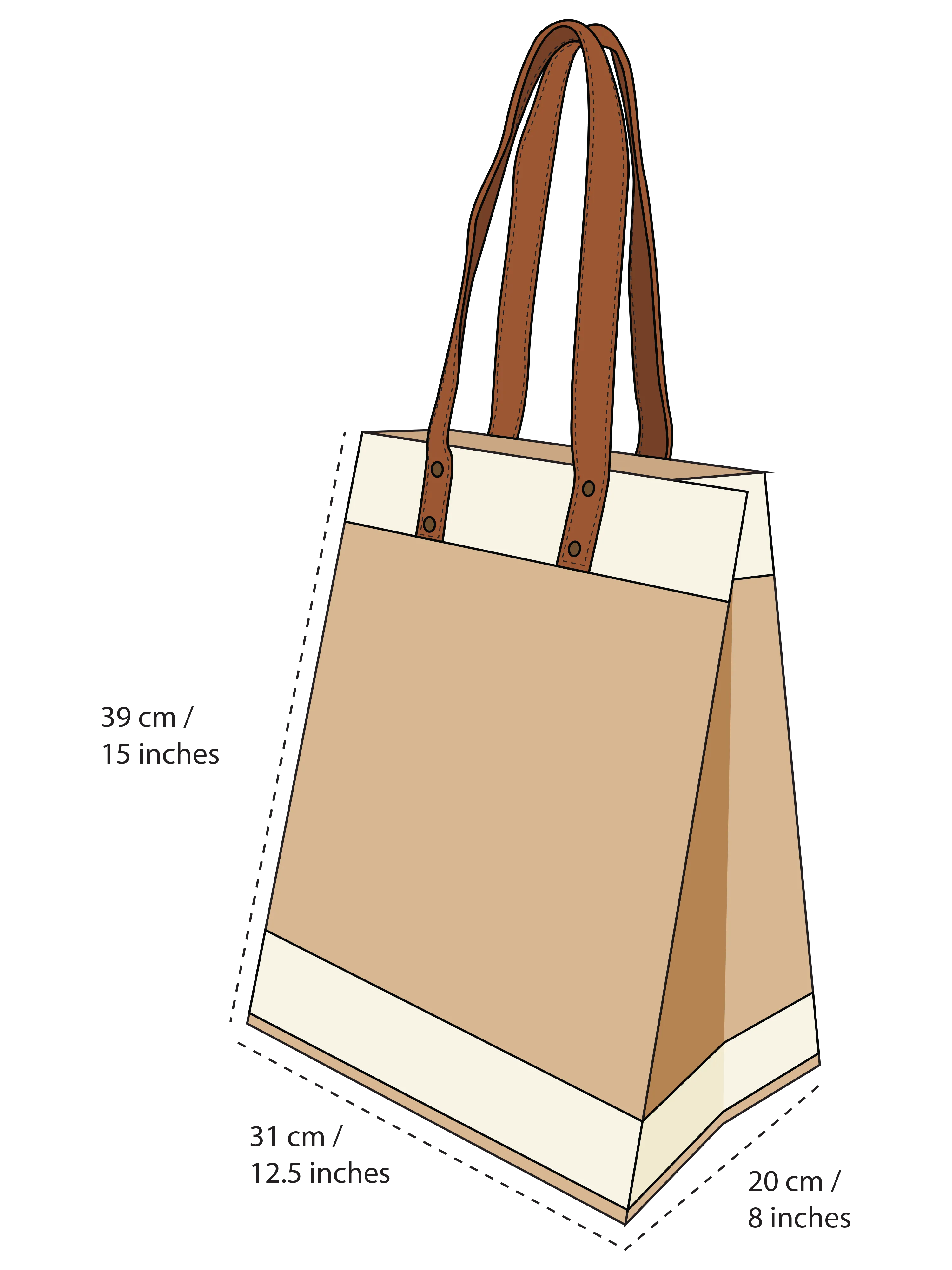 KWT - Natural Tall Tote Bag