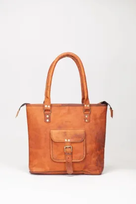 Le Papillon Cavalier Tote One Pocket Dark Brown