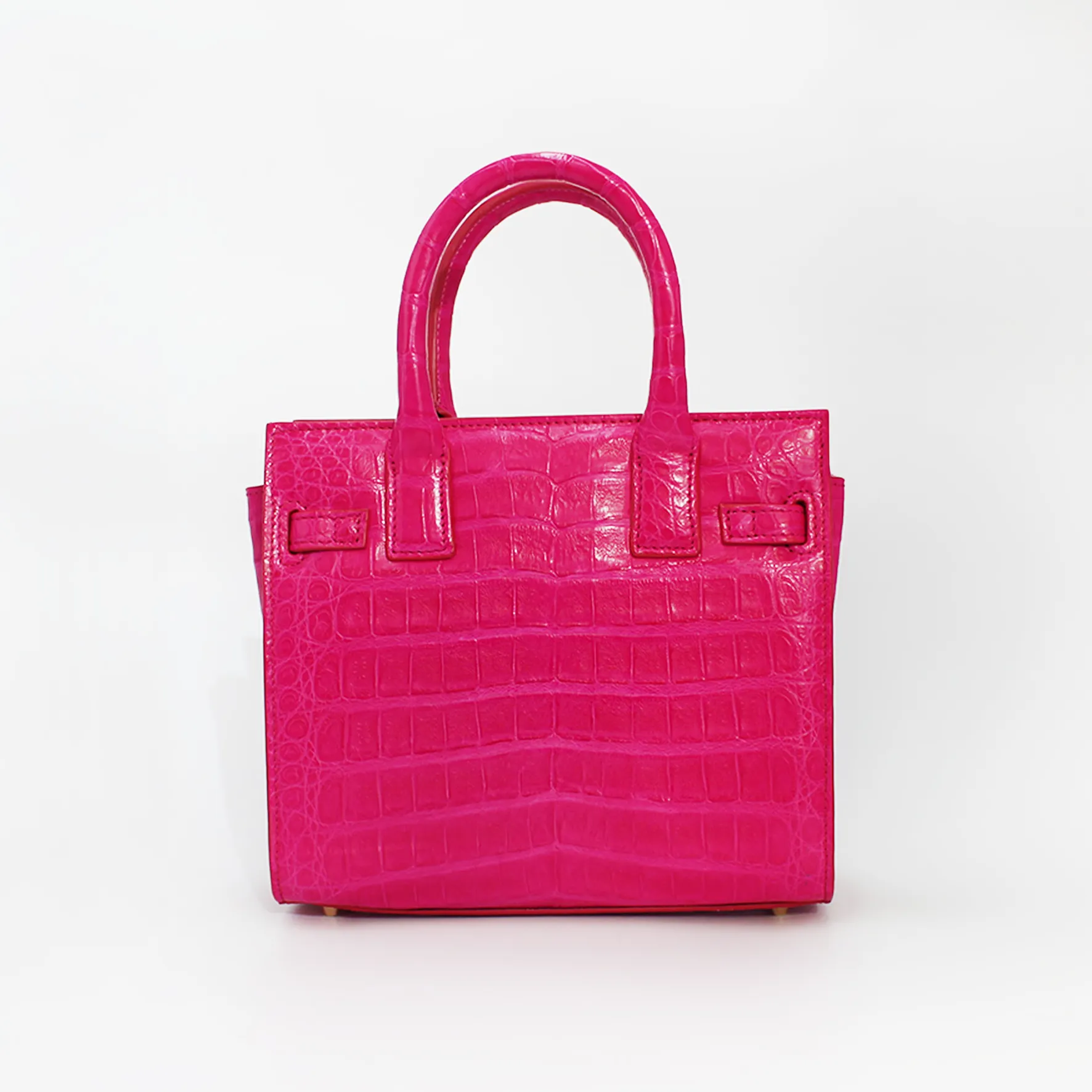 Le Tote Medium in Hot Pink Croc