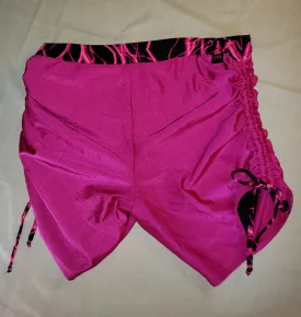 Long Side Scrunch Short - Pink with Pink Electric