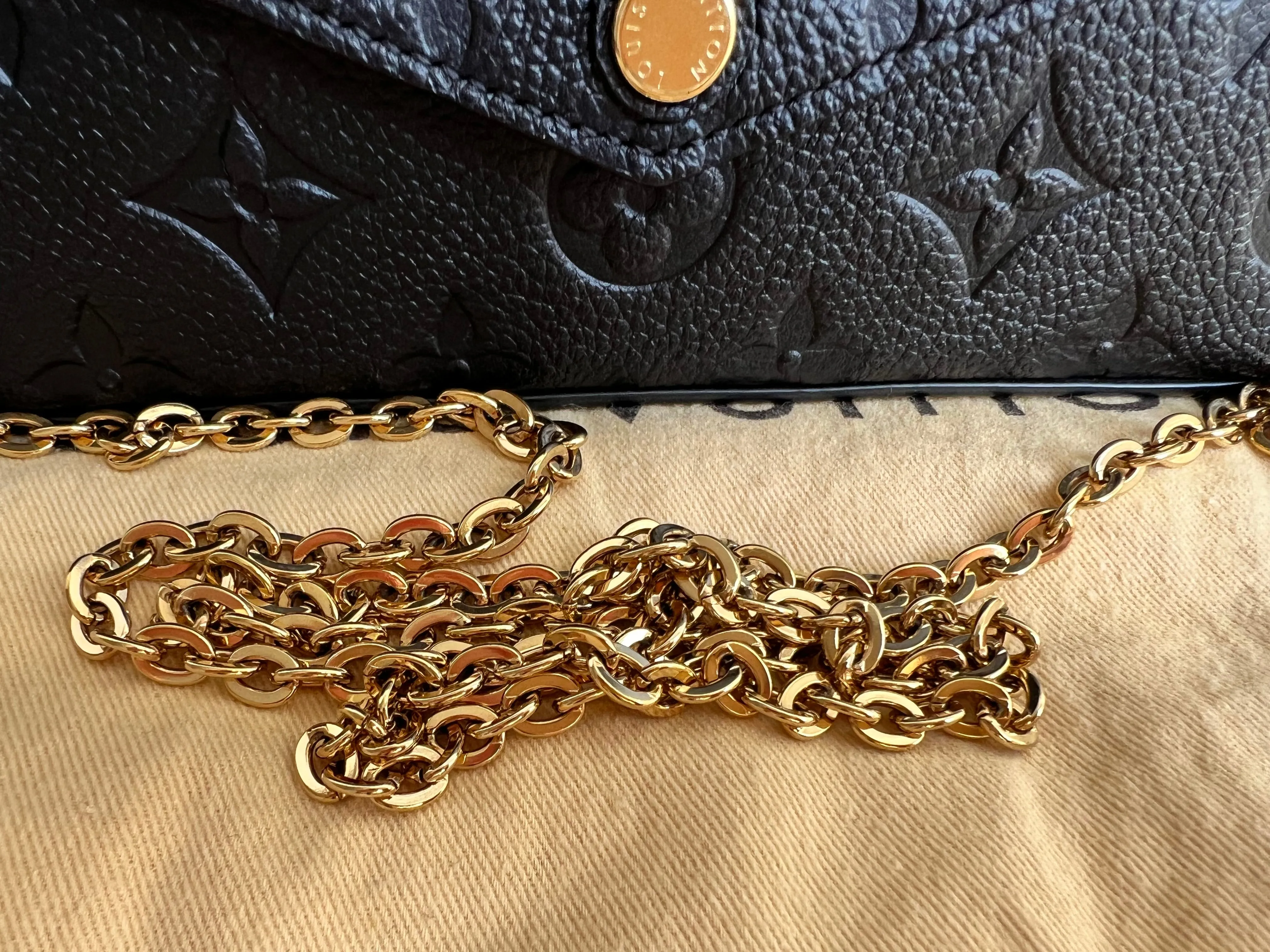 Louis Vuitton Felicie Pochette Black Empreinte (No inserts) (RRP £1160)