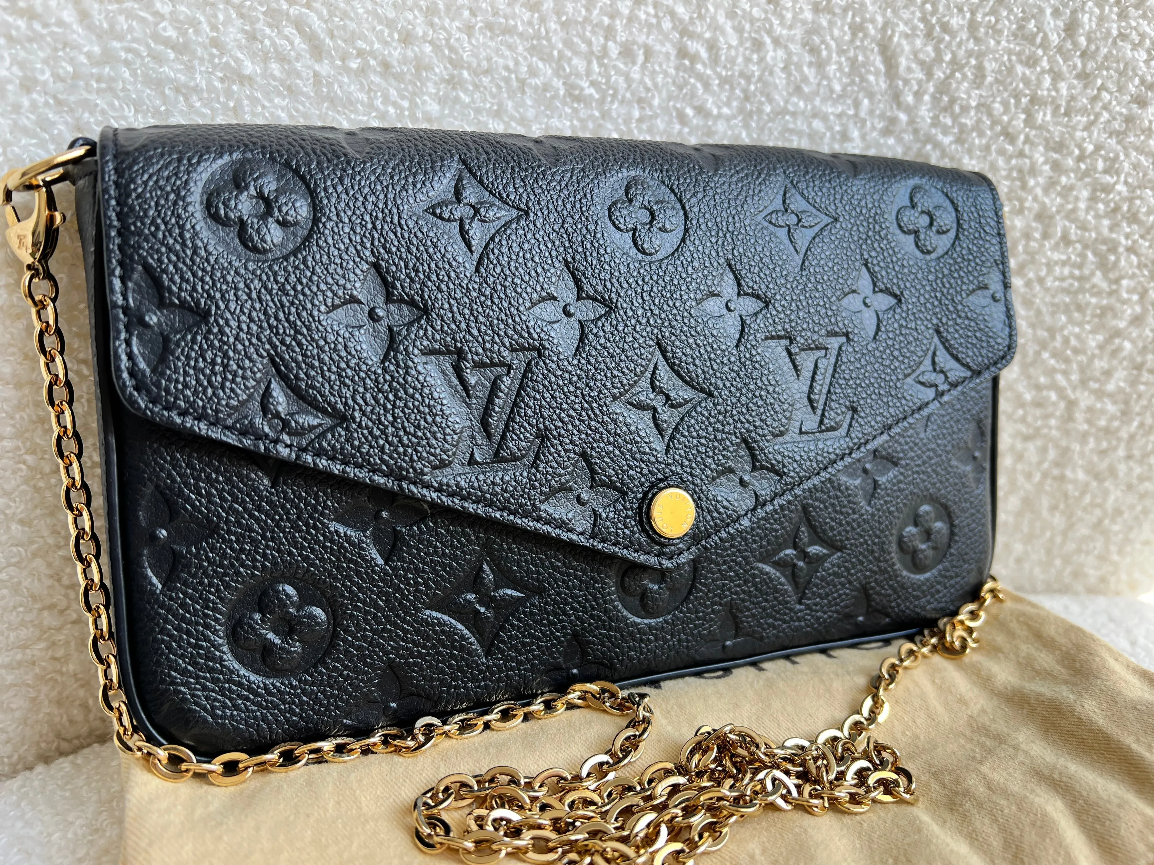 Louis Vuitton Felicie Pochette Black Empreinte (No inserts) (RRP £1160)
