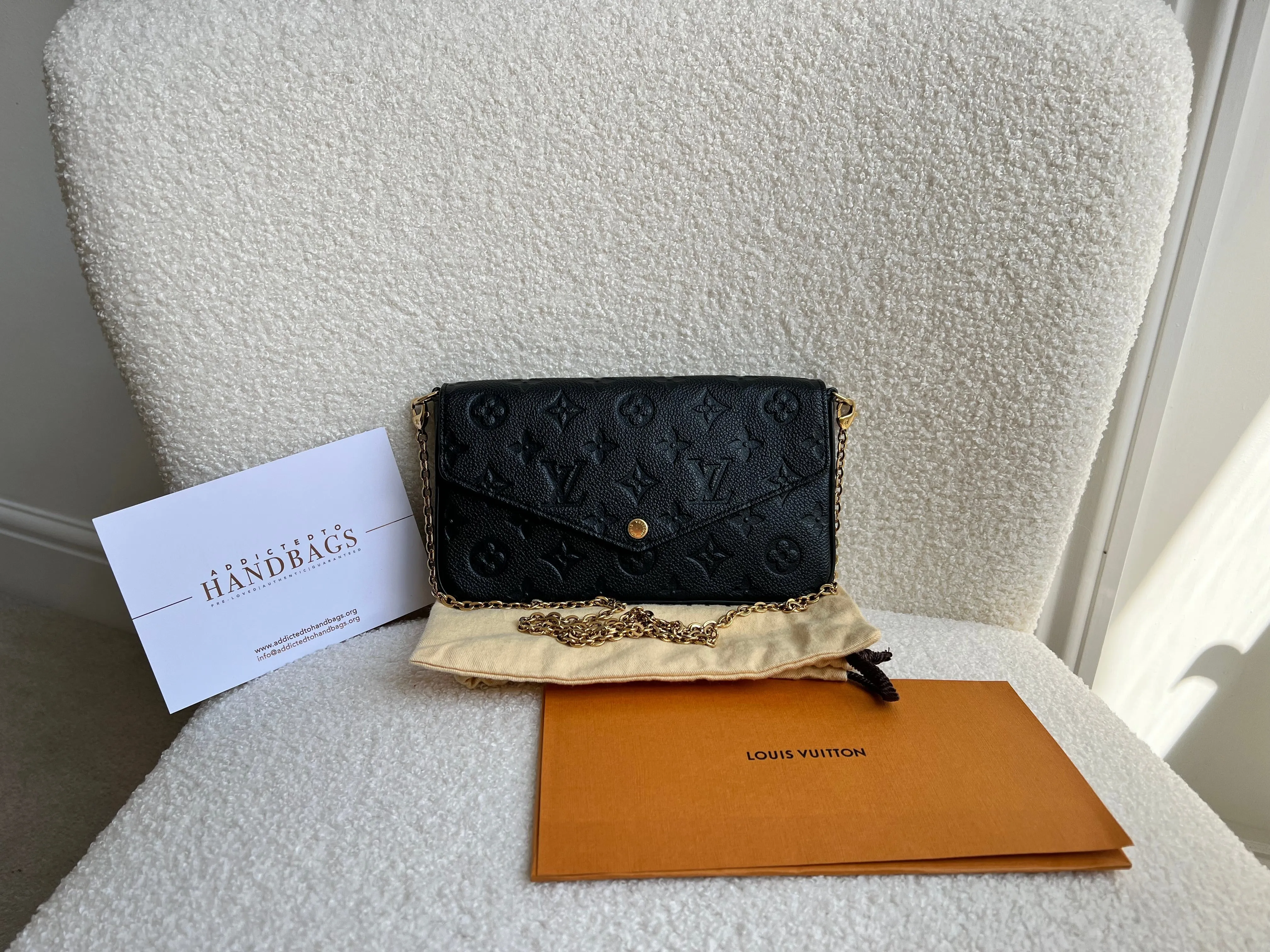 Louis Vuitton Felicie Pochette Black Empreinte (No inserts) (RRP £1160)