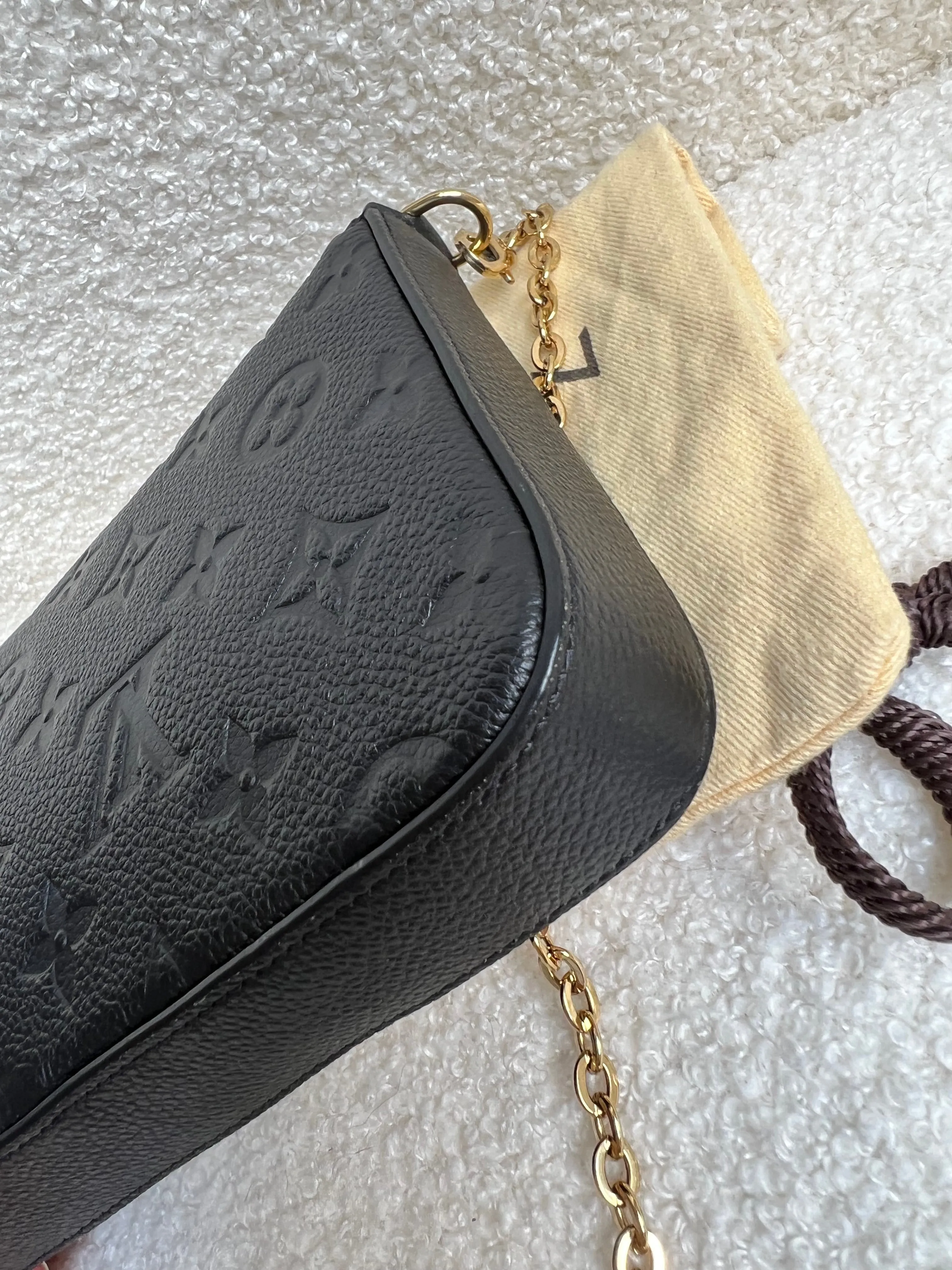 Louis Vuitton Felicie Pochette Black Empreinte (No inserts) (RRP £1160)